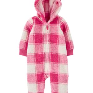 Macacão felpudo rosa