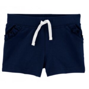 Short azul marinho Carter’s com babado no bolso