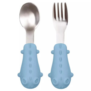 Kit talher BUBA cabo em silicone azul
