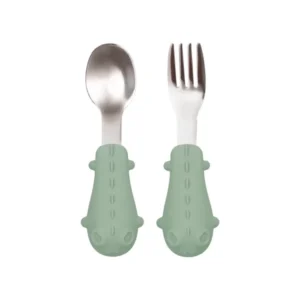 Kit talher BUBA cabo em silicone verde