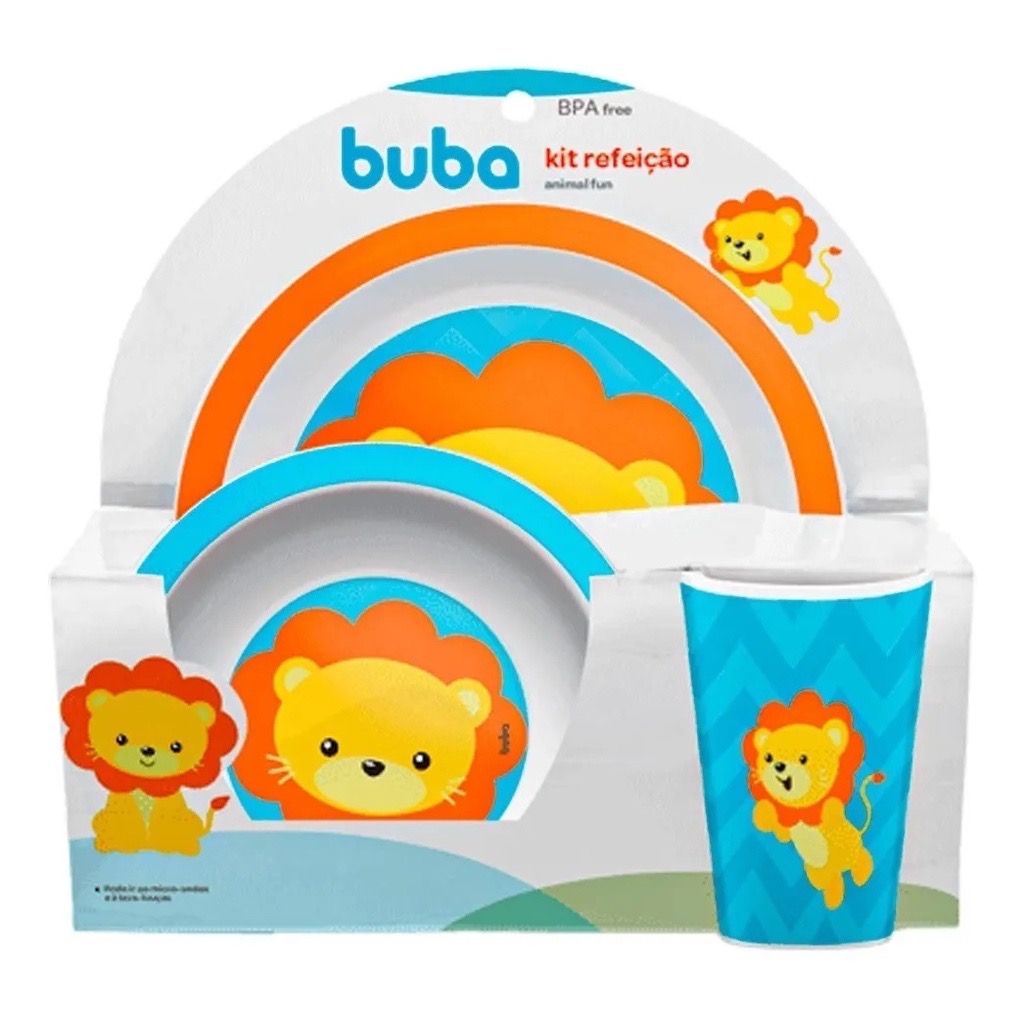 Kit refeição BUBA leão - Lala Kids Importados