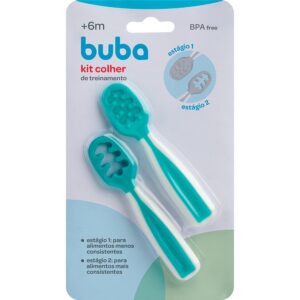 Kit colheres de treinamento BUBA verde