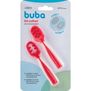 Kit colheres de treinamento BUBA rosa