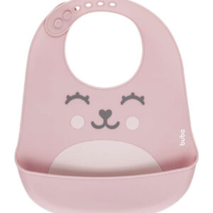 BABADOR DE SILICONE GUMMY ROSA BUBA