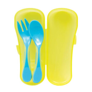 Kit talher com estojo azul buba