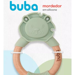 Mordedor em silicone Leão verde BUBA