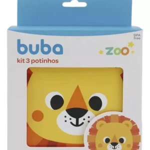 KIT 3 POTINHOS LEÃO BUBA ZOO